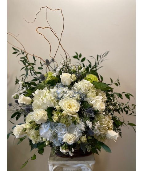 Hydrangea and Rose Basket